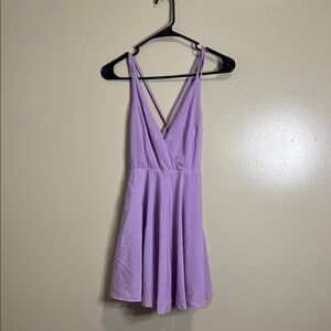 Chic Lavender Flare Dress